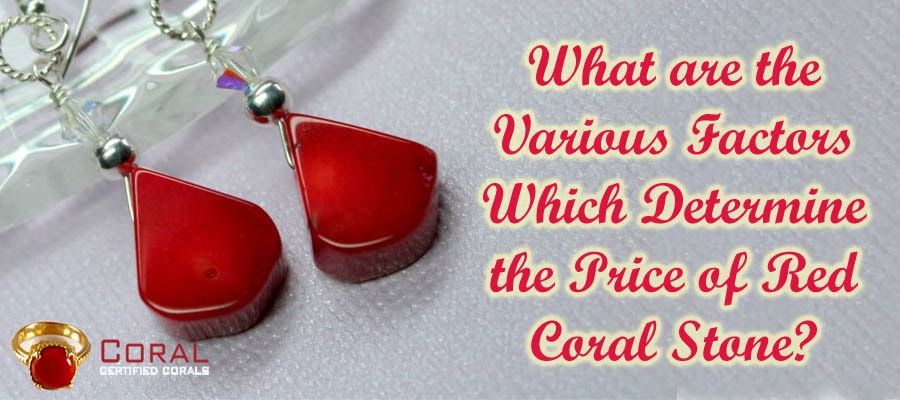 What are the various factors which determine the price of red coral stone?